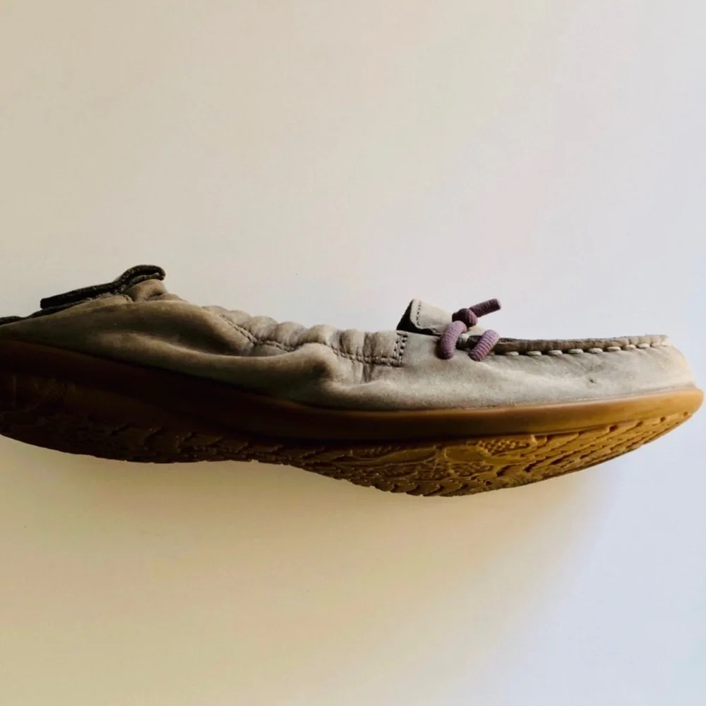 Hush Puppies CEIL Grey Suede Mocc Slip-on Loafers, sz. 6